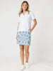 Alexandria Floral Print Skirt - Blue/White GORDON SMITH