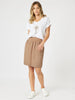 Stitch Hem Skirt - Nutmeg