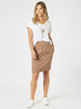 Stitch Hem Skirt - Nutmeg