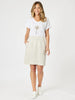 Stitch Hem Skirt - Natural
