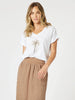Palm Tee - White/ Natural