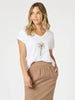 Palm Tee - White/ Natural