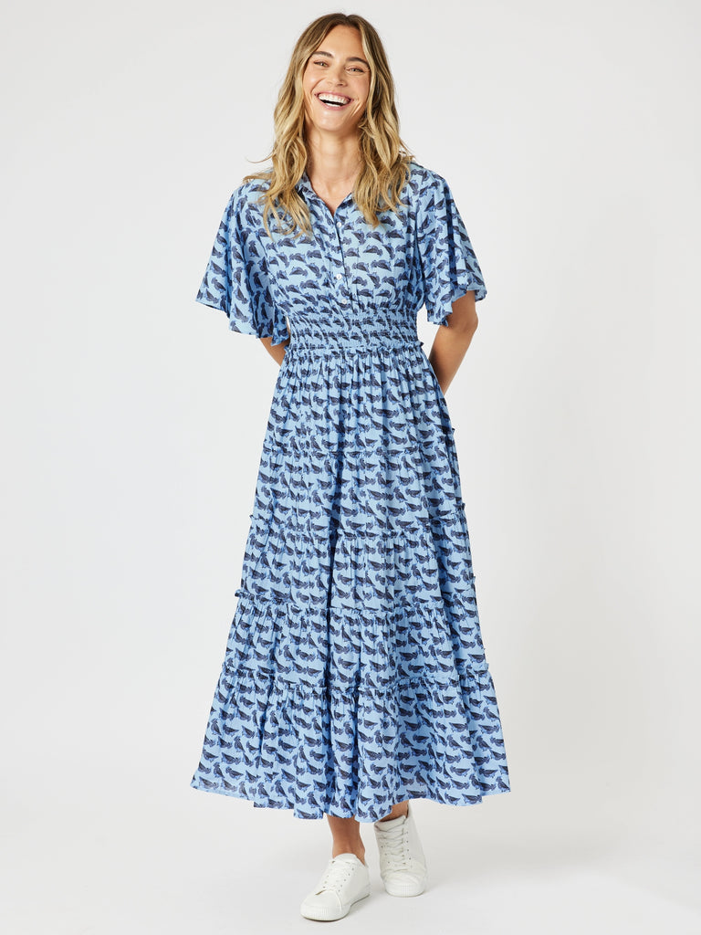 Cockatoo Midi Dress - Blue