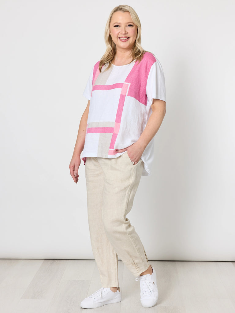 Lino Tapered Pant - Natural