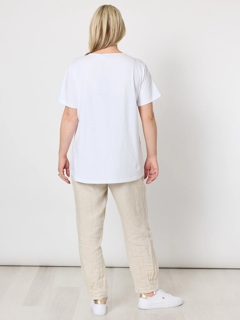Lino Tapered Pant - Natural