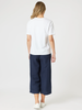 Lino Wide Leg Pant-Navy