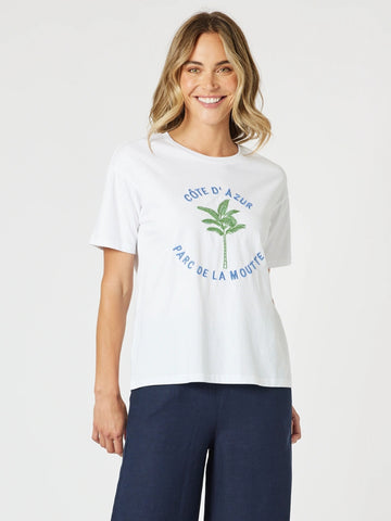 Cote D Azur Tee-White