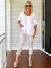 Morro Bay Pant - Natural / White