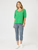 Lino V Neck Top-Elm