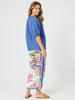 Lino V Neck Top - Sardinia Blue