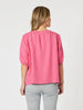 Lino V Neck Top - Peony