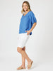 Stitch Hem Skirt-White