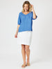 Stitch Hem Skirt-White