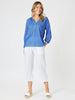Mykonos Check Shirt-Sardinia Blue