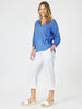 Mykonos Check Shirt-Sardinia Blue