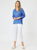 Mykonos Check Shirt-Sardinia Blue