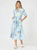 Destination Print Maxi Dress - Pale Blue