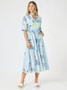 Destination Print Maxi Dress - Pale Blue