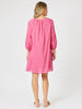 Mykonos Shift Check Dress - Peony