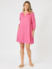 Mykonos Shift Check Dress - Peony