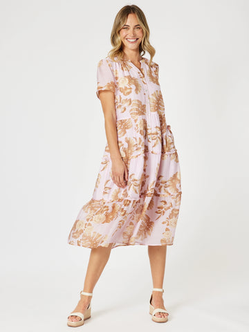 Haiti Dress - Pink/ Natural