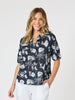 Palm Springs Blouse - Navy