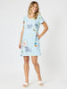Destination Print Shift Dress - Pale Blue gordon smith