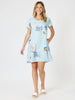 Destination Print Shift Dress - Pale Blue gordon smith