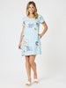 Destination Print Shift Dress - Pale Blue gordon smith