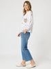 Birdie Embroidered Shirt-White Multi