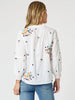 Birdie Embroidered Blouse - White Multi