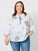 Birdie Embroidered Blouse - White Multi