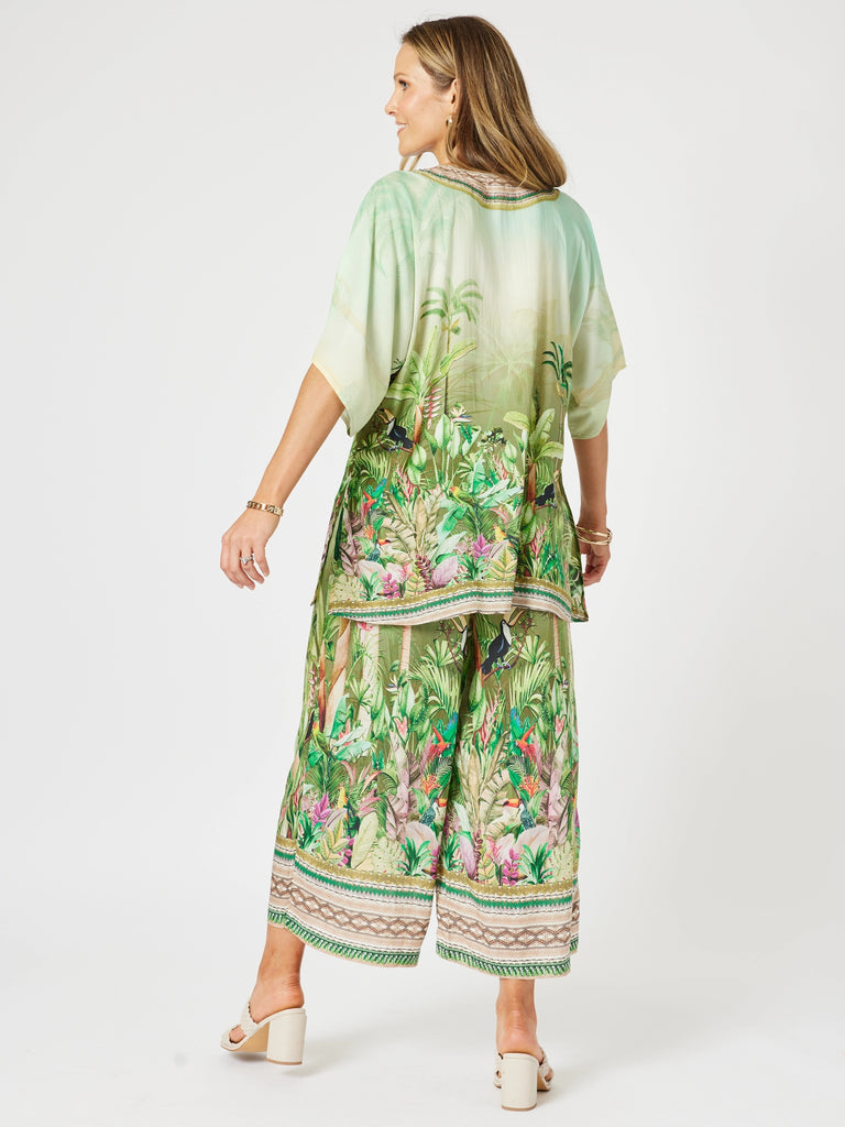 Toucan V Neck Top - Green