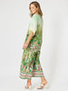 Toucan Patterned Wide Leg Pant - Green