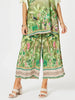 Toucan Patterned Wide Leg Pant - Green