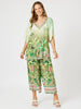 Toucan Patterned Wide Leg Pant - Green