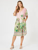 Toucan Ruffle Sleeve Dress - Pink