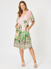Toucan Ruffle Sleeve Dress - Pink