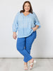 Mosaic Print Top - Blue