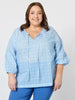 Mosaic Print Top - Blue