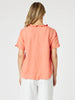 Lino Tiffany Ruffle Top - Papaya gordon smith