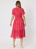 French Rose Midi Dress - Red