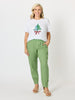 Sequin Xmas Tree Tee - White Multi