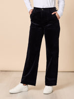 Melrose Velvet Straight Leg Jean - Navy