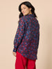 Cherry Delight Print Sheer Shirt - Navy/ Red