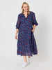 Cherry Delight Print Dress - Navy/ Red