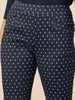 Cherry Print Pant - Navy/ White