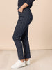 Cherry Print Pant - Navy/ White