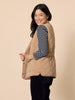 Hampton Quilted Vest-Caramel
