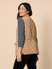 Hampton Quilted Vest-Caramel